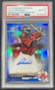 2017 Bowman Chrome Jazz Chisholm 1st Bowman Autograph Blue /150 JC PSA 10 GEM MT - Picture 1 of 2