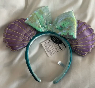 Diadema Orejas ARIEL Parques Disney Sirenita - Auténtica Disney Japón Nueva con Etiquetas Foto 1 de 2