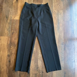 90s Vintage Sears Womens Black Polyester Dress Pants Petite Perms-Prest  - Picture 1 of 10