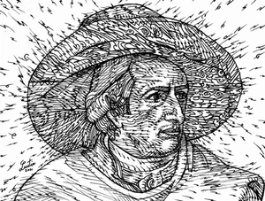 Retrato a tinta GOETHE - PÓSTER - ¡varios tamaños! impresión artística pintura wolfgang faust - Imagen 1 de 7