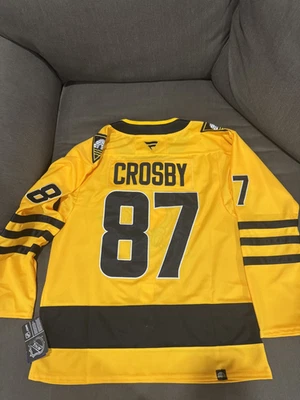 Camiseta deportiva alternativa amarilla Sidney Crosby Pittsburgh Penguins para hombre talla mediana (50) Foto 1 de 4