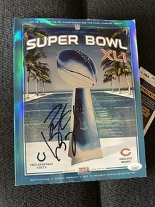 Peyton Manning firmato Super Bowl XLI programma JSA autenticazione COA MVP Colts - Foto 1 di 2