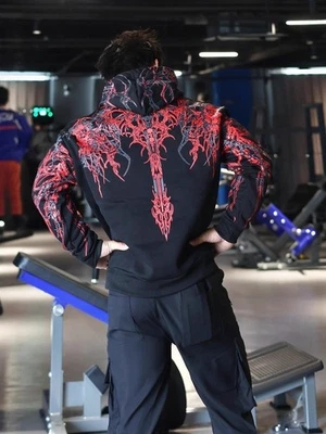 Breathedivinity American Trendy Estilo Oscuro Deportes Fitness Hombre Sudadera Alta Foto 1 de 4