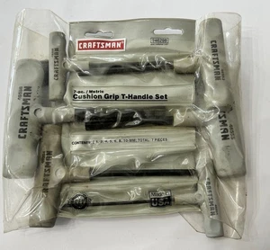 Craftsman Cushion Grip METRIC T-Handle Hex Key Set 46298 Incomplete USA Made - Picture 1 of 7
