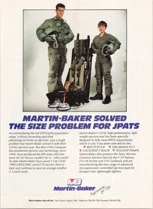 Martin-Baker Vintage Print Ad 1994 US16L Schleudersitz Aviation Tech - Bild 1 von 1