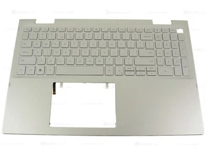 Dell OEM Inspiron 7506 2-in-1 Silver Keyboard Palmrest Laptop Keyboard YT5JN - Picture 1 of 8