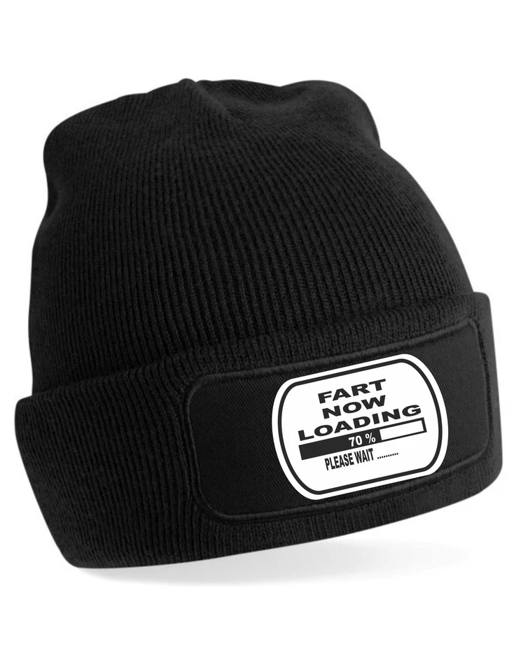 Fart Loading  Beanie Hat Funny Slogan Birthday Gift  - Image 1 of 1