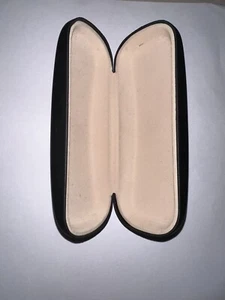 GLASSES CASE LEATHER COVER Snap-CLOSE BROWN EXCELLENT CONDITION.HARD CASE,GLASS, - Picture 1 of 2