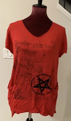 Top túnica roja para mujer RELIGION talla XS Foto 1 de 4