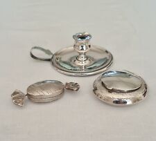 Sterling Silver Antique ( Candy/Pill box, candle holder and pocket ashtray)