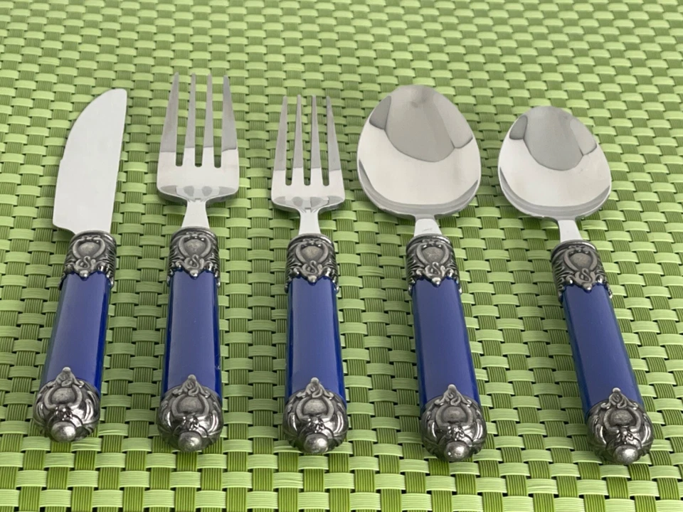 Cubiertos de acero inoxidable Hampton Silversmiths SAN REMO AZUL ELECCIÓN INTELIGENTE C3G Foto 1 de 1