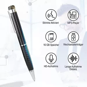 Kugelschreiber Voice Recorder Diktiergerät Ton Audio Aufnahme Spy Wanze Auto X27 - Bild 1 von 7