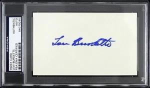 1951-63 Lew Burdette Milwaukee Braves Signed 3"X 5" Index Card (PSA/DNA Slabbed) - Picture 1 of 1