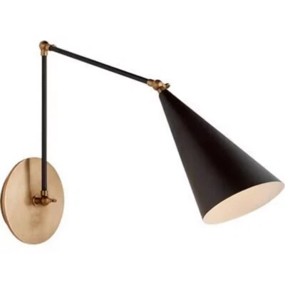 Matte Black Long Wall Sconce Mid Century Modern Raw Brass Sputnik Wall light Fix - Image 1 of 4