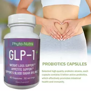 Phyto-Nutra GLP-1 + (60 Capsules 1 Bottle) Vegan, Natural Supplement 60pcs Sale - Picture 1 of 11