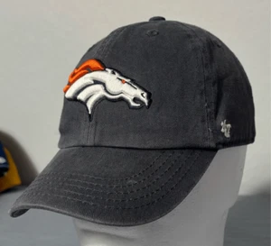 '47 Brand Denver Broncos Strapback Hat Kids One Size Blue Football NFL - Picture 1 of 8