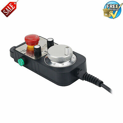 6-Axis CNC Pendant Handwheel 5V 100PPR With Emergency Stop Switch Manual MPG • 51.93$
