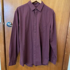 Gazman Cotton Twill Shirt Burgundy Large - Bild 1 von 5