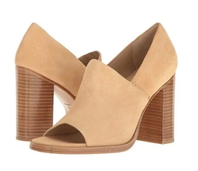 Salto feminino Rag & Bone Myra Dune camurça peep toe camurça duna 38/8 bronzeado - Imagem 1 de 4
