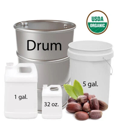 Jojoba oil for hair growth Virgin Organic USDA Certified Large 4oz Glass bottle - Image 1 of 2