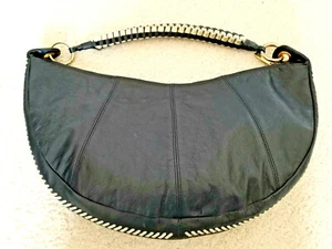 BERGE - Italian  Ecclectic & Unique - Crescent Shape Leather Handbag - Picture 1 of 7