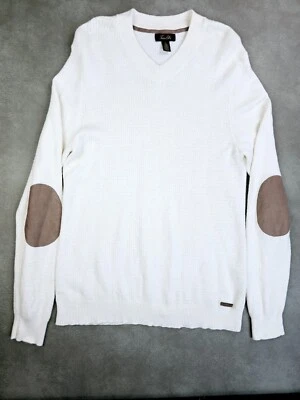 Tasso Elba размер большой женщин ваниль длинным рукавом логотип ярлык V шеи локоть нашивка - Изображение 1 из 4