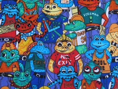 Blank Textiles Pattern BTR - 4076, Colorful Happy Frog Fabric, Cotton sold BTY - Image 1 of 4