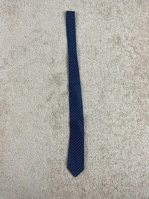 Corbata de cuello Bloomingdales The Mens Store talla única tejido seda lunares floral azul Foto 1 de 4