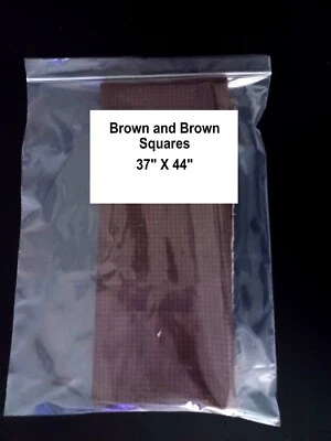 Brown and Brown Squares Fabric - 37" x 44" - Image 1 of 4