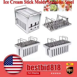20/30 Pack Stainless Steel Mold Pop Lolly Popsicle Ice Cream Stick Holder Mold - Picture 1 of 49