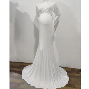 Pregnancy Women Dress Maternity Lace Gown Clothing For Photography Photo Shoot - Picture 1 of 14