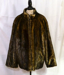 Chaqueta reversible de piel sintética marrón VENEZIA para mujer - talla 22/24 - Imagen 1 de 12