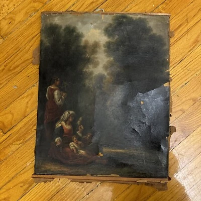 [18th] Pintura al óleo original del siglo enmarcada - Orígenes desconocidos, pintor, sin firmar Foto 1 de 4