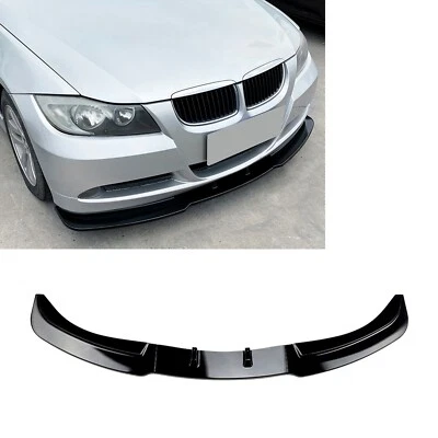 Black front bumper spoiler lip for BMW 3 series E90 E91 320i 330i 2005-2008 - image 1 of 4