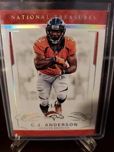 2016 Panini National Treasures Orange #25/25 CJ Anderson #30 - Picture 1 of 3