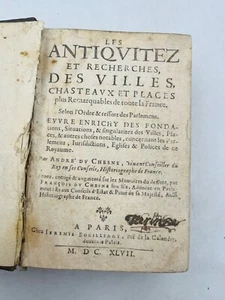 Les Antiquitez et Recherches des Villes, Chasteaux et Places / 1647 - Bild 1 von 14