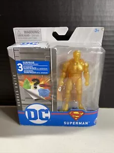 Figura de acción Spin Master DC Heroes Unite Gold Superman 4" totalmente nueva y sellada - Imagen 1 de 8