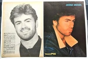 GEORGE MICHAEL / WHAM / 1980'S MAGAZINE CENTERFOLD PINUP POSTER CLIPPINGS - Picture 1 of 2