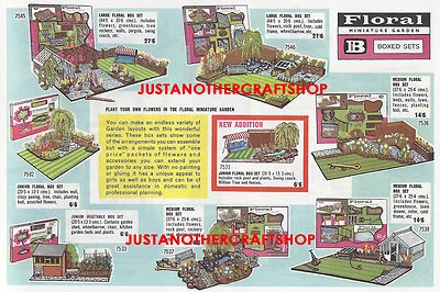 BRITAINS FLORAL GARDEN Póster de jardín floral de Gran Bretaña 1965 A3 tamaño grande letrero anuncio folleto