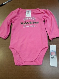 XX Z12 New Pink Ravens Princess Infant Onesie Sport NFL Team Apparel By Gerber - Picture 1 of 2