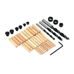 43pc Wooden Dowel & Centre Point Set With 6,8 & 10mm Drill Bits 5330 - Picture 1 of 2