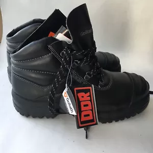GOLIATH WORK BOOTS Leather Black DDR 6 39 SAFETY NEW Performance Steel Toe £69 - Picture 1 of 12