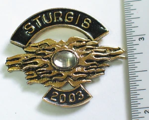 2003 Sturgis Motorcycle Flames Pin - Picture 1 of 1