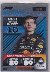 Topps F1 Turbo Attax 2022 Fórmula 2 Carta Nr. 132 Max Verstappen Stat Attax - Imagen 1 de 1