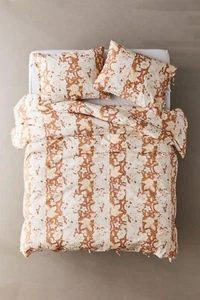 Urban Outfitters Beatrice Floral Tie-Trim Duvet Cover Queen Size - Picture 1 of 6
