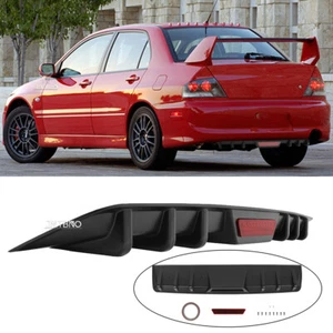 For Mitsubishi Lancer Car Rear Bumper Diffuser Valance Fins Spoiler Splitter Lip - Picture 1 of 16