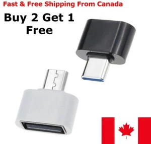 Adaptateur USB Type C 3.1 Mâle vers USB 2.0 A Haute Vitesse Femelle Convertisseur OTG - Noir - Photo 1 sur 5