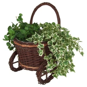 Pflanzwagen Weide Pflanzbehälter Blumenbehälter Blumen Pflanzen Garten - Bild 1 von 2