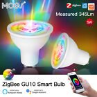 MOES ZigBee GU10 Smart Light Bulb LED RGB C+W Dimmable Lamp 5W Alexa Google App