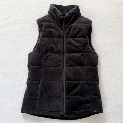 Chaleco Hinchado ZeroXposur Cremallera Completa Invierno Terciopelo Gris Oscuro Mujer’s Talla Pequeña Foto 1 de 4